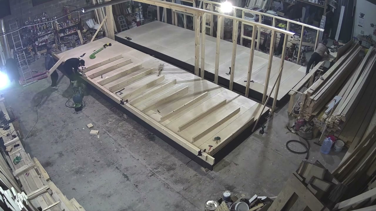 Assembling a modular home in the workshop